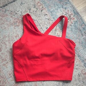 lululemon athletica Red Asymmetrical Crop Top